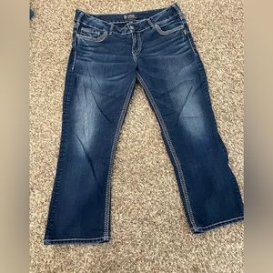 silver suki capri
 waist 33